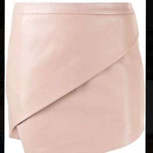 NWT Michelle Mason Leather Mini Skirt